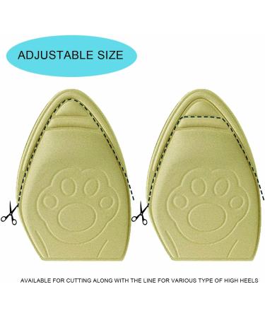 BeeSpring Metatarsal Forefoot Pads (2 Pairs) for Heels - Non-Slip Shoe Inserts for Pain Relief & Comfort - Beige & Black - Buy Online on GoSupps.com