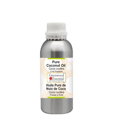 Greenwood Essential Pure Coconut Oil (Cocos nucifera) Pure Therapeutic Grade Cold Pressed 300ml (10 oz)