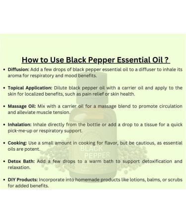 MM Black Pepper Essential Oil - 15 ml Bottle Pack of 1 (Piper nigrum) for Aromatheraphy - Buy Online on GoSupps.com