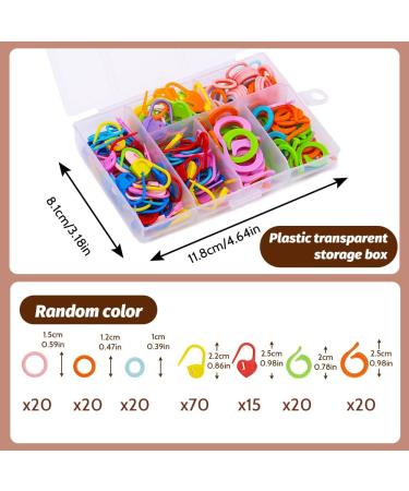 185PCS Colorful Stitch Markers Set with Plastic Box for Knitting, Crochet, Sewing - DIY Crafts Essential - Buy Online on GoSupps.com