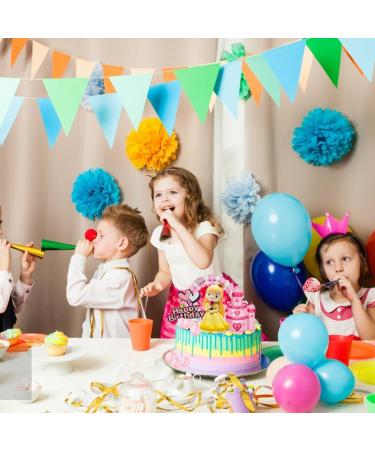 10pcs Princess Cake Topper Castle Cake Decoration for Girl Kid Happy Birthday Party Decorations Princess Baby Shower Supplies Orange - Buy Online on GoSupps.com