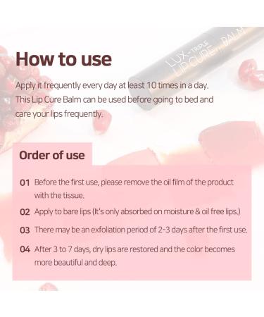 Buy Lux Triple Lip CURE Balm AURA - Natural Tinted Lip Balm | 4 Million Units Sold in South Korea | Deep Magenta Pink (0.17oz) - International Shipping Available - Buy Online on GoSupps.com