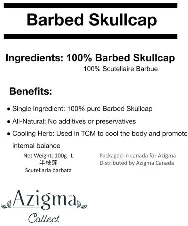 Barbed Skullcap Herb ( ) Scutellaria Barbata Dried Herb for Tea and Traditional Recipes Natural Skullcap for Brewing Chinese Tea Ingredient 100g - Buy Online on GoSupps.com