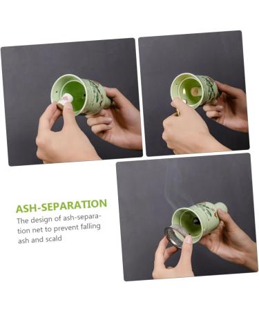 Portable Moxa Cone Holder Burner - Moxibustion Tool for Home Use | Ceramic 12.5x7cm - International Shipping Available - Buy Online on GoSupps.com
