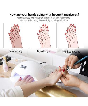 VOLLUCK Anti-UV Shield Glove - UPF50+ Fingerless UV Protection for Nail Art and Skin Care (Black) | 1 Pair - Buy Online on GoSupps.com