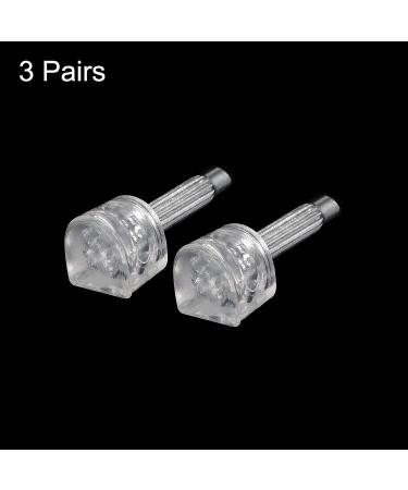 3 Pairs of HARFINGTON TPU High Heel Replacement Tips - Transparent, 3mm Pin, 7x7mm U-Shape Caps for Women's Shoes - Buy Online on GoSupps.com