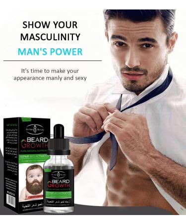 AICHUN BEAUTY Beard Oil 30ml - Pure Natural Nutrients with Grapefruit Seed Oil and Ginger for Healthy Mustache and Hair - Buy Online on GoSupps.com