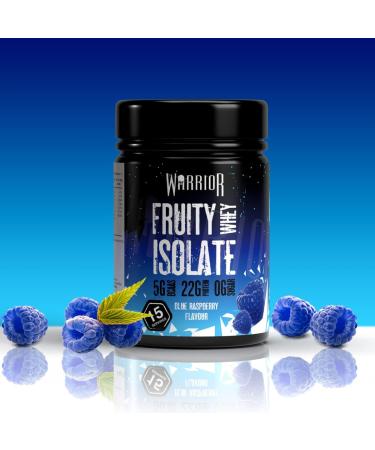 Warrior Fruity Clear Whey Isolate Protein Powder - Blue Raspberry Flavor, 375g (15 Servings), Low Sugar, Post Workout Shake - Buy Online on GoSupps.com
