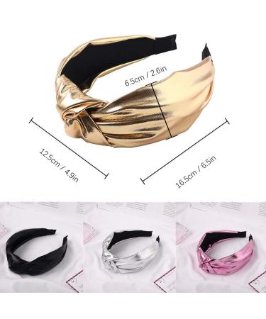 MHDGG Glitter Knot Turban Headband for Women - Yellow - Buy Online on GoSupps.com