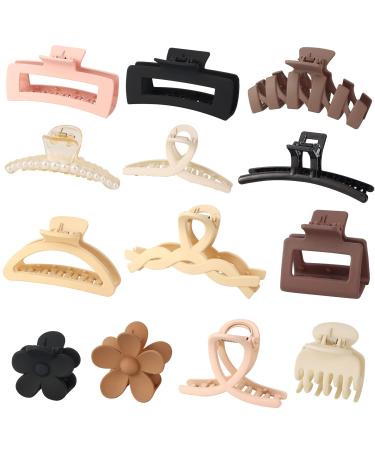 Drnytunk 13Pcs Hair Claw Clip Small Claw Clips Pearl Hair Claw Clip Strong Hold Hair Jaw Clips Big Hair Clip Barrettes Nonslip Birthday Business Gift Hair Accessories for Women Girls Daughter Girlfriend