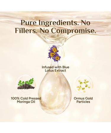 Pure Organic Moringa Oil with Blue Lotus Deep Hydrating & Anti-Aging Ritual Oil for Skin Hair & Nails | Dealer/Distributer Countertop Display 2oz. (12 pack) - Buy Online on GoSupps.com