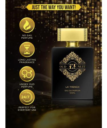 DJ Oud Nuit Oud Perfume for Men and Women 100ml Eau De Parfum Premium Luxury Arabic & French Fragrance Scent with Oud Spicy Smoky Musky & Woody Fragrance Notes Long-Lasting - Buy Online on GoSupps.com