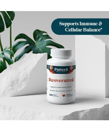 Pattern Wellness Resveratrol with Fisetin Supports Cellular, Heart & Immune System Health Promotes Antioxidant Protection Vegan, Non-GMO, Gluten-Free 60 Capsules 60 Count (Pack of 1) - Buy Online on GoSupps.com
