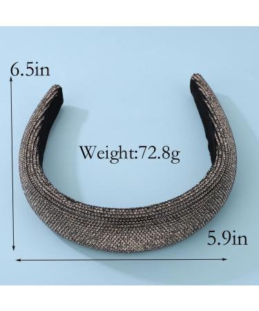 Wiwpar Rhinestone Headbands | Baroque Crystal Non-Slip Jeweled Fashion Hair Accessories for Women & Girls - Black Bling Headpieces for Christmas & Halloween - Buy Online on GoSupps.com