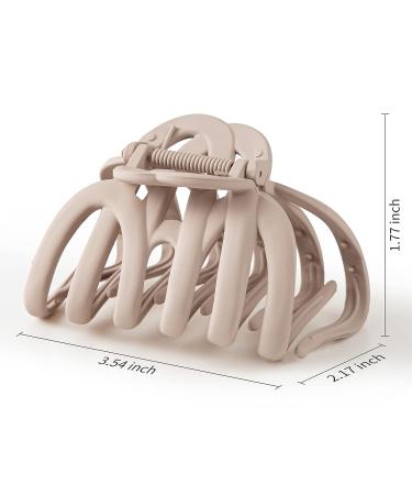 Sunolga Large Octopus Claw Clips for Thick Long Hair - Strong Hold Matte Hair Clips for Women - 3.5'' Big Size in Beige/Black/Light Coffee/Dark Brown - Buy Online on GoSupps.com