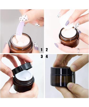 posionks 10 Pieces 20 ml 30 ml Cosmetic Jars Refillable Ointment Jars Amber Mini Empty Container Travel Pots Container for Creams Cosmetics Lotions Essential - Buy Online on GoSupps.com