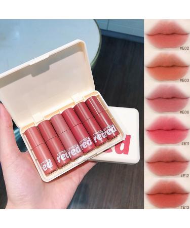 LAMUSELAND Matte Lipstick Set - 6 Long-Lasting Nude Colors | Waterproof Velvet Lip Gloss Kit | Perfect Makeup Gift for Women & Girls - Buy Online on GoSupps.com