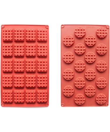 LUOFANG 2Piece/Set 18/20 Cavity Silicone Waffle Mold Maker Cake Cookie Chocolate Pan Baking Mould Nonstick Bakeware Tool C# Squares 4.4x3.9cm/1.73x1.54in C# Squares - Buy Online on GoSupps.com