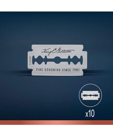 King C. Gillette Men's Razor Blades - 10 Pack | Perfect Gift Ideas for Men & Dads | Shop Internationally - Buy Online on GoSupps.com