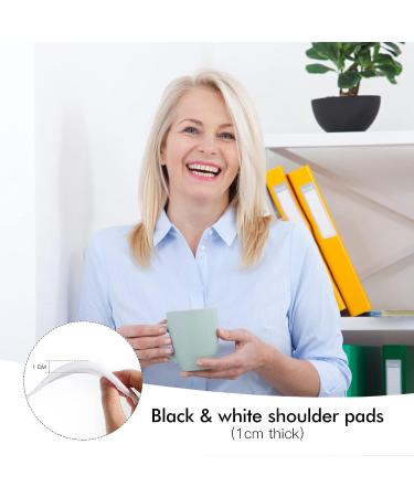 Heallily 2 Pairs Sponge Shoulder Pads Sewing Set-in for Jacket Blazer T-Shirt Dress, 1cm (Black White) - Buy Online on GoSupps.com
