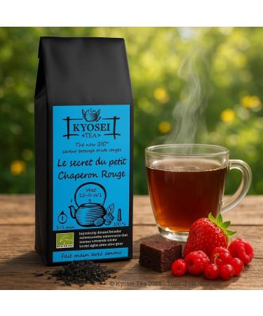 Kyosei Tea Th Noir Bio Premium "Le Secret du Petit Chaperon Rouge" Vrac 100g Assam & Inde du Sud aux Fruits Rouges et Ar me Brownie - Buy Online on GoSupps.com