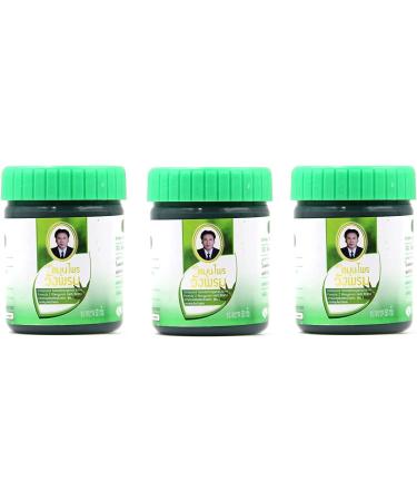 Wang Prom Herbal Balm 50g x3 Pack - Soothing Green Formula - Buy Online on GoSupps.com