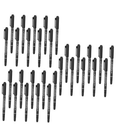Didiseaon 30 Pcs Eyebrow Marker Pen Beauty Marker Cosmetic Liner Salon Mapping Pen Marker Pens Plastic Black