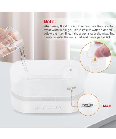 McBazel 200ml Aroma Diffuser with Flames Effect | 3-in-1 Humidifier & Essential Oil Diffuser | Waterless Auto Shut-Off - White - Buy Online on GoSupps.com