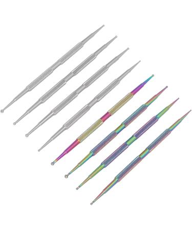 Nail Art Rhinestone Drill Pen Ergonomic Silver Double Headed Nail Point Drill Pen Comfortable Grip Proof 8pcs Stainless Steel for DIY Nails - Buy Online on GoSupps.com