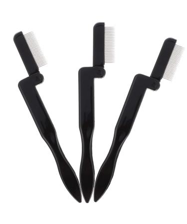 Minkissy eyelashes comb curler eyebrow brush plastic forehead brush kamm eyelashes separator curler make-up mascara make-up care tool 3pcs