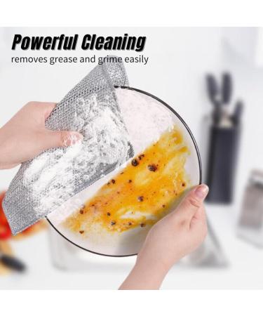 Wire Dishwashing Rags for Wet and Dry Multipurpose Wire Dishwashing Rag - Dual-Use for Wet and Dry Cleaning 1-10pcs Set (10pcs Double Layer) 10pcs Double Layer - Buy Online on GoSupps.com