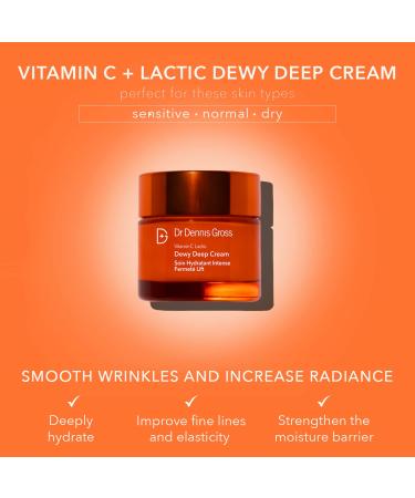 Dr Dennis Gross Vitamin C Lactic Dewy Deep Cream - Ultra-Rich Replenishing 2 oz - Buy Online on GoSupps.com
