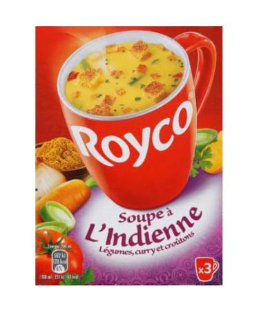 Royco Instant Indian Soup, Vegetables, Curry and Croutons - 3 sachets, 76g