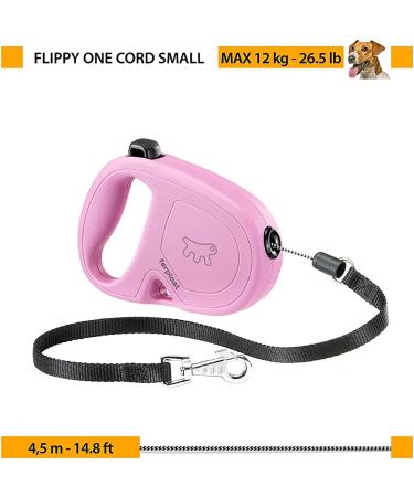 Buy Ferplast Flippy One Dog Leash - Roller Leash for Small Dogs up to 12kg | 4.5m Retractable Cord | Easy Lock & Unlock Button | International Shipping - Buy Online on GoSupps.com