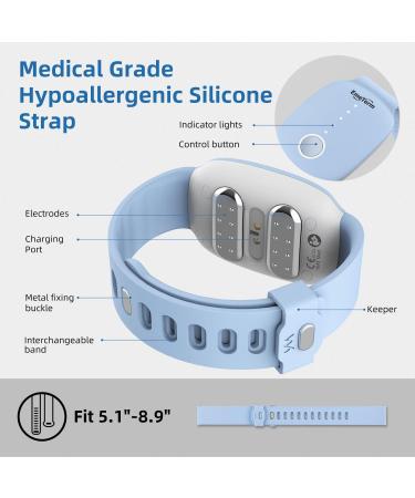 EmeTerm Anti-Nausea Wristband Relieve Morning Motion Travel Sickness Rechargeable Drug Free Bands Without Side Effects - Extra 2pack Conductive Gel - Buy Online on GoSupps.com