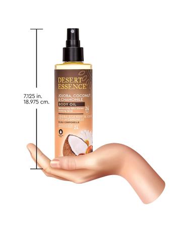Desert Essence Jojoba Coconut & Chamomile Body Oil - 8.28 fl oz | Nourishing Skin Moisturizer - Buy Online on GoSupps.com