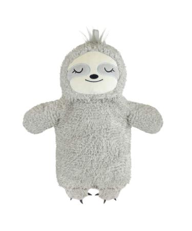 Hot Water Bottle with Novelty Plush Super Soft Cover Premium Natural Rubber 1 Litre Hot Water Bag - Helps Provide Warmth and Comfort (Sloth)