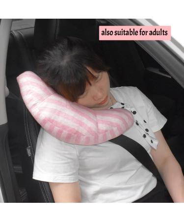 Kids Car Seat Belt Pillow - Pink Neck Support Cushion & Headrest for Safety & Comfort | Universal Fit Travel Accessory for Children - Buy Online on GoSupps.com