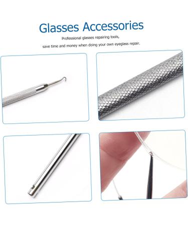 Lurrose 2-Pack Schnapps Glasses Repair Accessories - Threaded Hooks for Semi-Frame Glasses - Copper Alloy Tool for Eyewear (12.6x0.8cm) - International Shipping Available - Buy Online on GoSupps.com