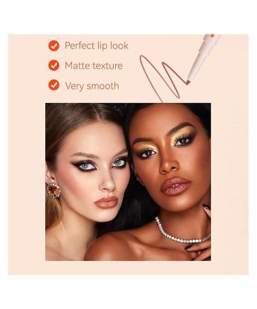 2 in 1 Double Head Lipstick & Lip Liner Set - Waterproof 24 Hour Nude Lipstick for Women | Creamy Lip Pencil | International Shipping - Buy Online on GoSupps.com