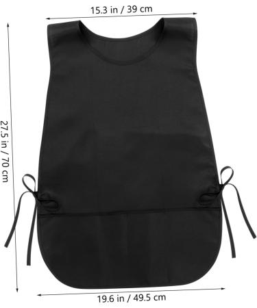 Amosfun Black Barber Apron Unisex Hair Salon Apron with 2 Pockets Stylist Apron Hairstylist Apron Restaurant Working Apron - Buy Online on GoSupps.com