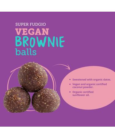  SUPER FUDGiO SUPER FUDGiO BIO Bio Energy Ball Brownie | Organic Date Balls 70g | Vegan & Healthy Snacks for Meals (1 Piece) (1 Pack of 10)) - Buy Online on GoSupps.com