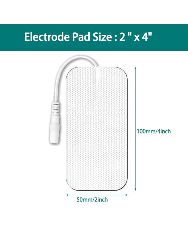 TENS Electrodes Pads - 20 Self-Adhesive Reusable 50x100mm for Muscle & Joint Pain Relief - Compatible with Most TENS Devices - Buy Online on GoSupps.com