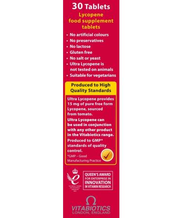 Vitabiotics Ultra Lycopene - 30 Tablets - Buy Online on GoSupps.com