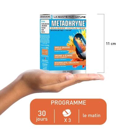 Metadhryne Fat Burner - Drains Eliminates Helps Burn Fat Weight Loss - Fat Burner Women/Men Program 30 days - French Laboratory Eric Favre Tablet - Buy Online on GoSupps.com