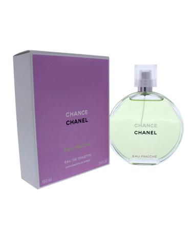 Chanel Chance Women Eau Fraiche Spray 3.4 oz Cedar,Floral,Fresh,Lemon 3.4 Fl Oz (Pack of 1)