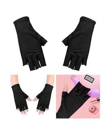 Vipomkowa Nail Machine Special Gloves For Nail Salon Baking Lamp Heat Insulation Sun Breathable Nail Leakage Gloves Nail Stand Holder A Black - Buy Online on GoSupps.com