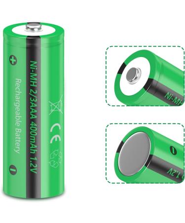 NIMH Rechargeable Battery 2/3AAA Solar Batteries for Outdoor Solar Lights 400mh 1.2V 20PCS(Not AAA Battery) - Buy Online on GoSupps.com