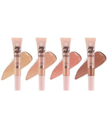 Matte Concealer Natural Matte Finish Freckles Tear Gap Nose Shadow Contour Stick 24h Full Coverage Matte Finish-12ml/0.14oz 4PCS (03#+04#+07#+08)