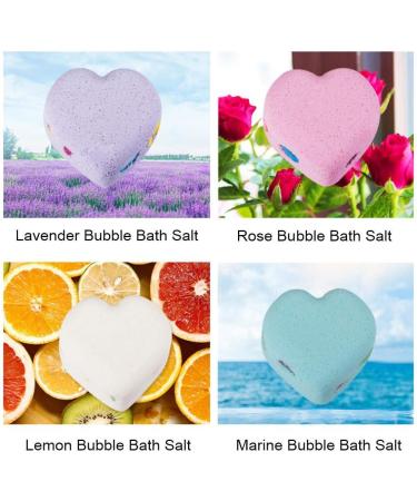 Heart Shape Bathing Balls (4 Pack) - Nourishing Salt Balls for Cleansing & Moisturizing | Ideal for Body Refinishing & Pore Care - Buy Online on GoSupps.com